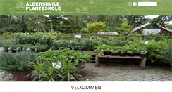 Desktop Screenshot of aldershvile-planteskole.dk
