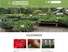 Tablet Screenshot of aldershvile-planteskole.dk